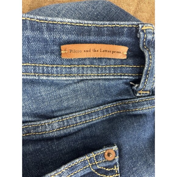 PILCRO Anthropologie Womens 29 Slim Boyfriend Jeans Straight  Mid Rise Medium - Picture 11 of 16